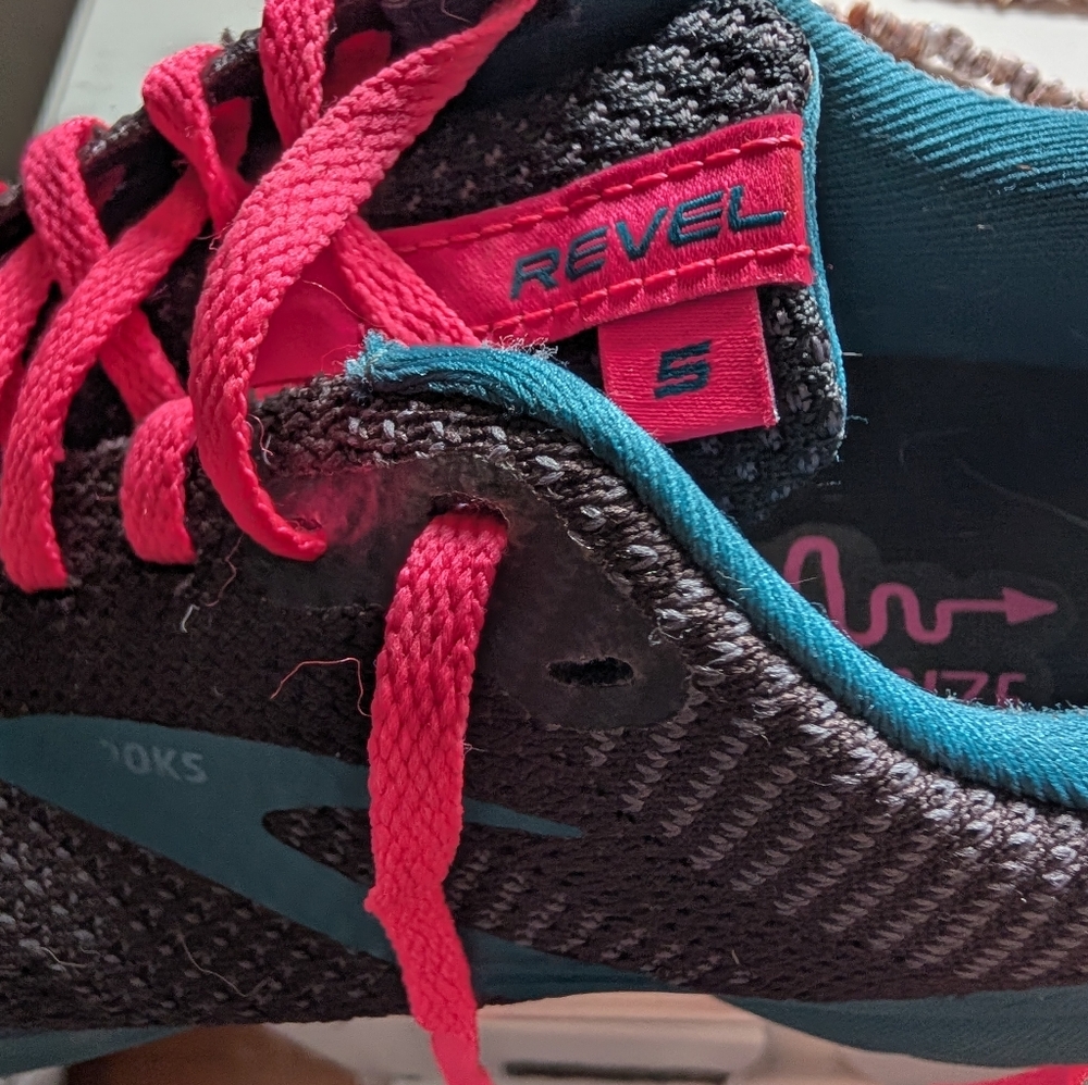 Brooks Revel Running Shoes Women’s 8.5 Black Teal Pink Athletic Sneakers - Picture 8 of 8